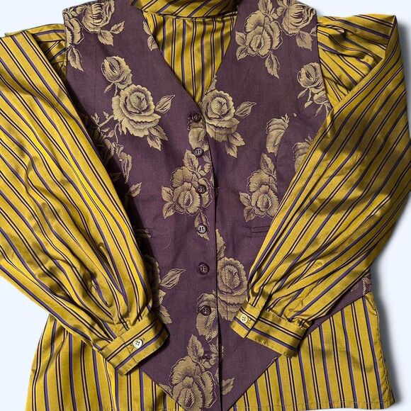 Vintage Anne Pinkerton Floral Tapestry Vest - Size S - NWT - Picture 5 of 5